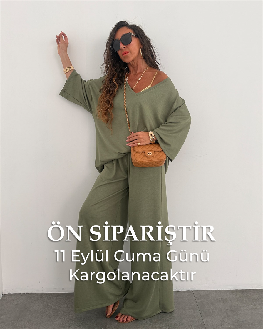 Carina V Yakalı Takım Haki (ÖN SİPARİŞ)