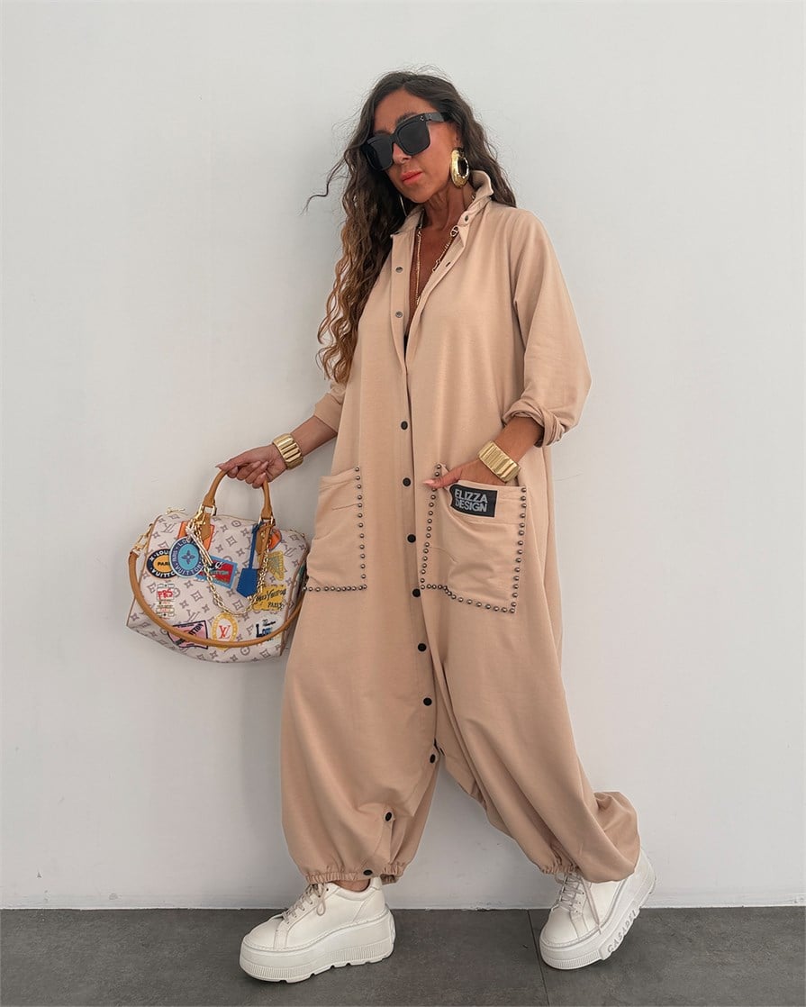 Lady Tulum Elbise Bej