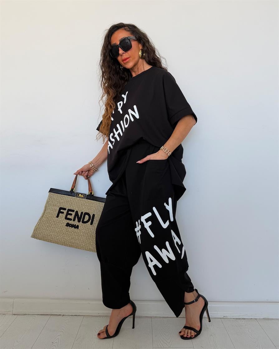 Lizboon Takım Siyah