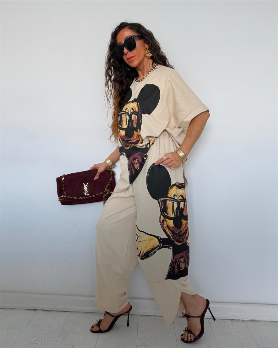 London Mickey Takım Bej