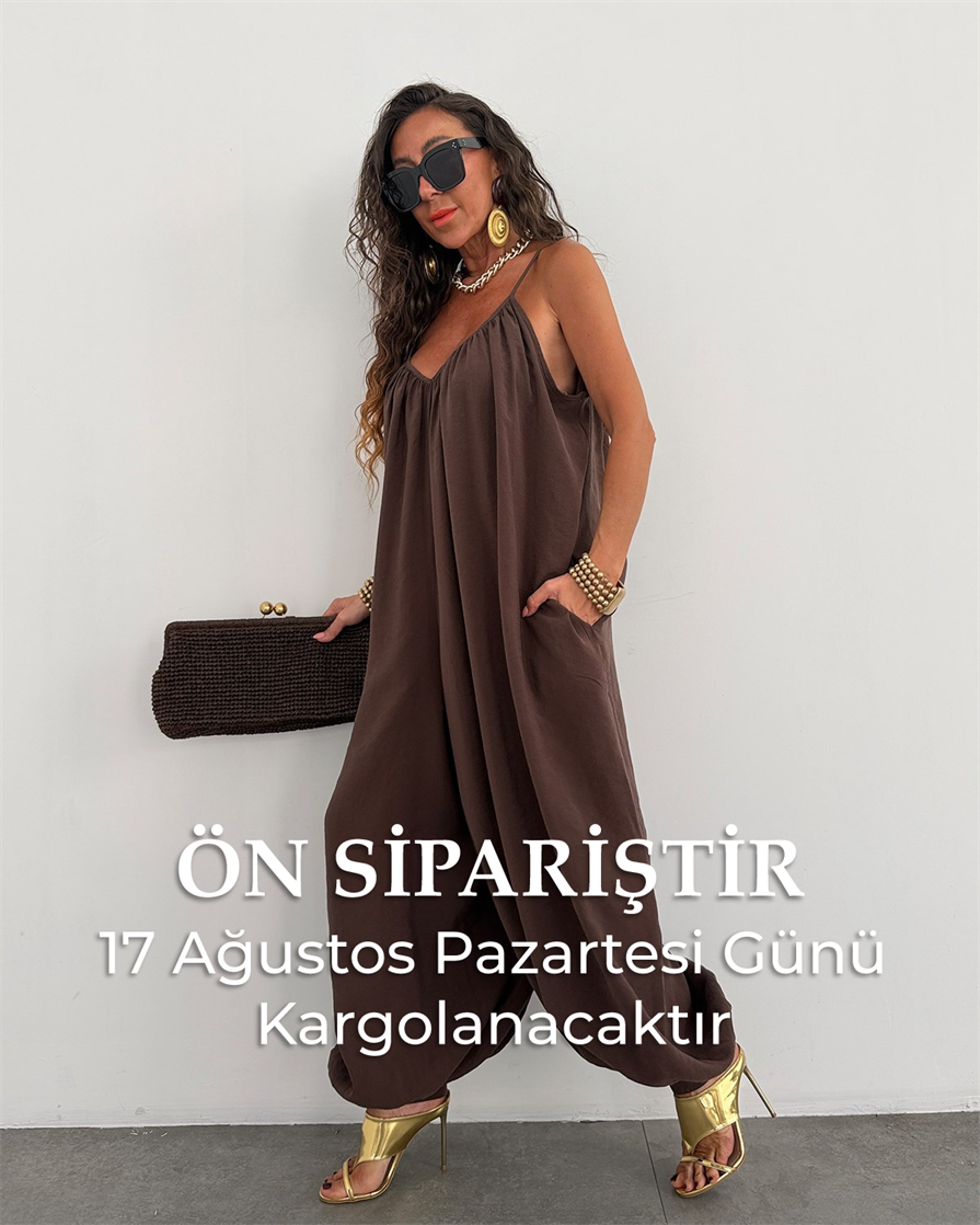 Lora Şalvar Tulum Kahve (ÖN SİPARİŞ)