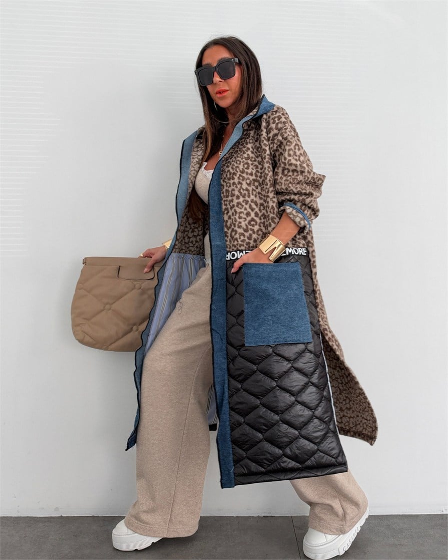 Lucy Kaşe Trençkot Kaban Leopar