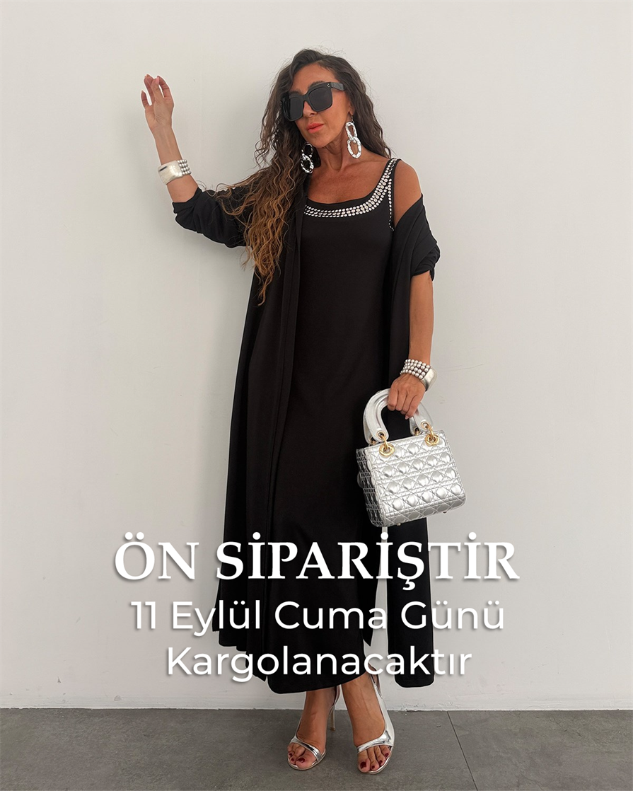 Maria Zımbalı Elbise Hırka Takım (ÖN SİPARİŞ)