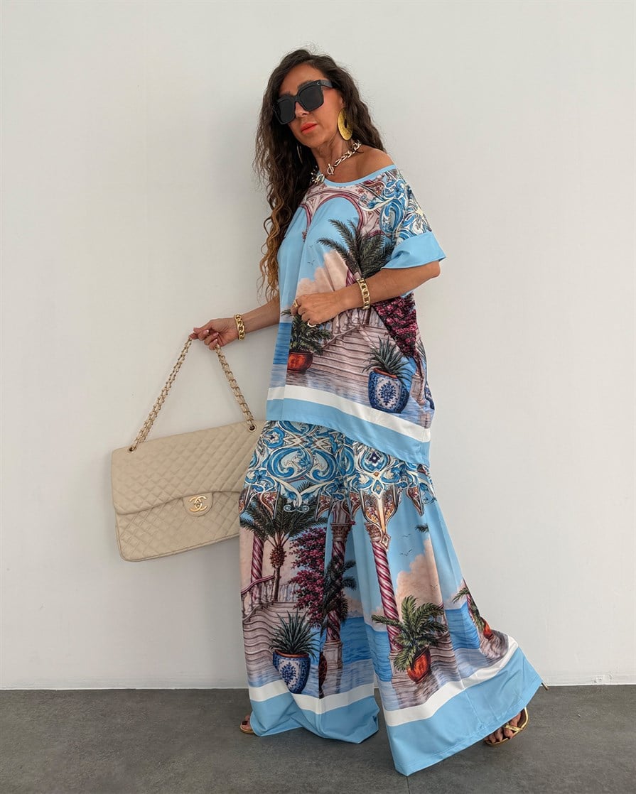 Monica Takım Santorini Mavi