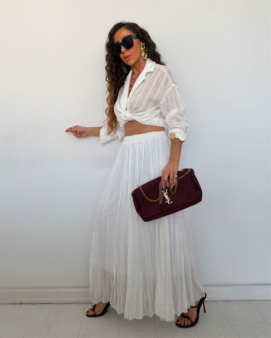 Romeo Etekli Takım Beyaz