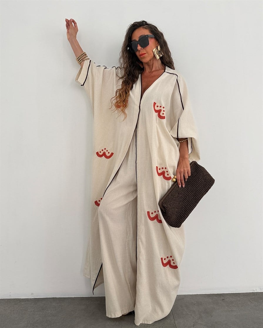 Solea Keten Kimono Takım