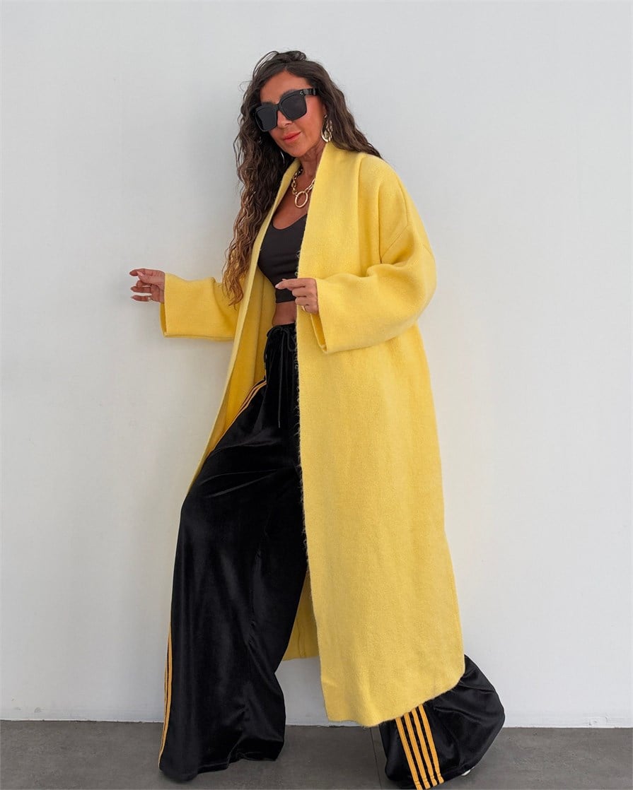 Yumy Triko Salaş Hırka Sarı