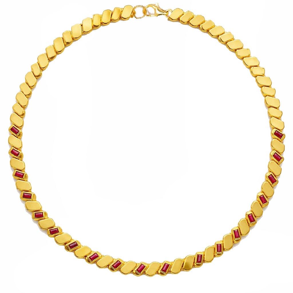 14 K Kadın Gümüş Kolye 925 Ayar Baget Taşl Tasarımlı 40 Cm Zincirli Kolye