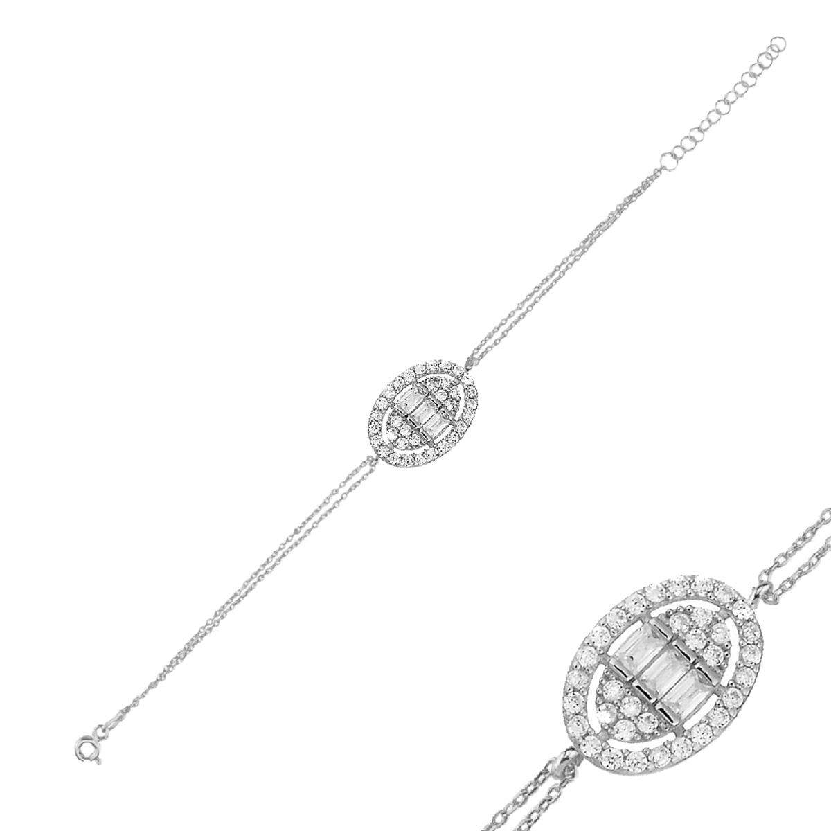 OVAL BAGET TAŞLI BİLEKLİK