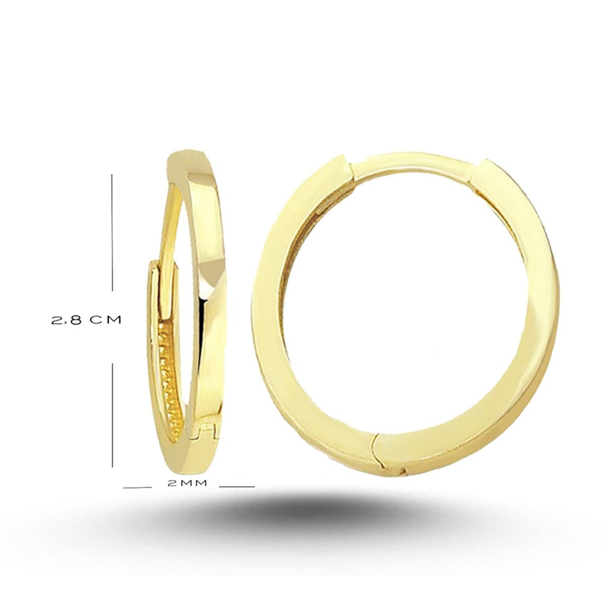 TAŞSIZ HAGİ KÜPE 2,8CM
