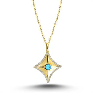 Louis Vuitton Color Blossom BB Star pendant 18k yellow gold, turquoise,  diamond