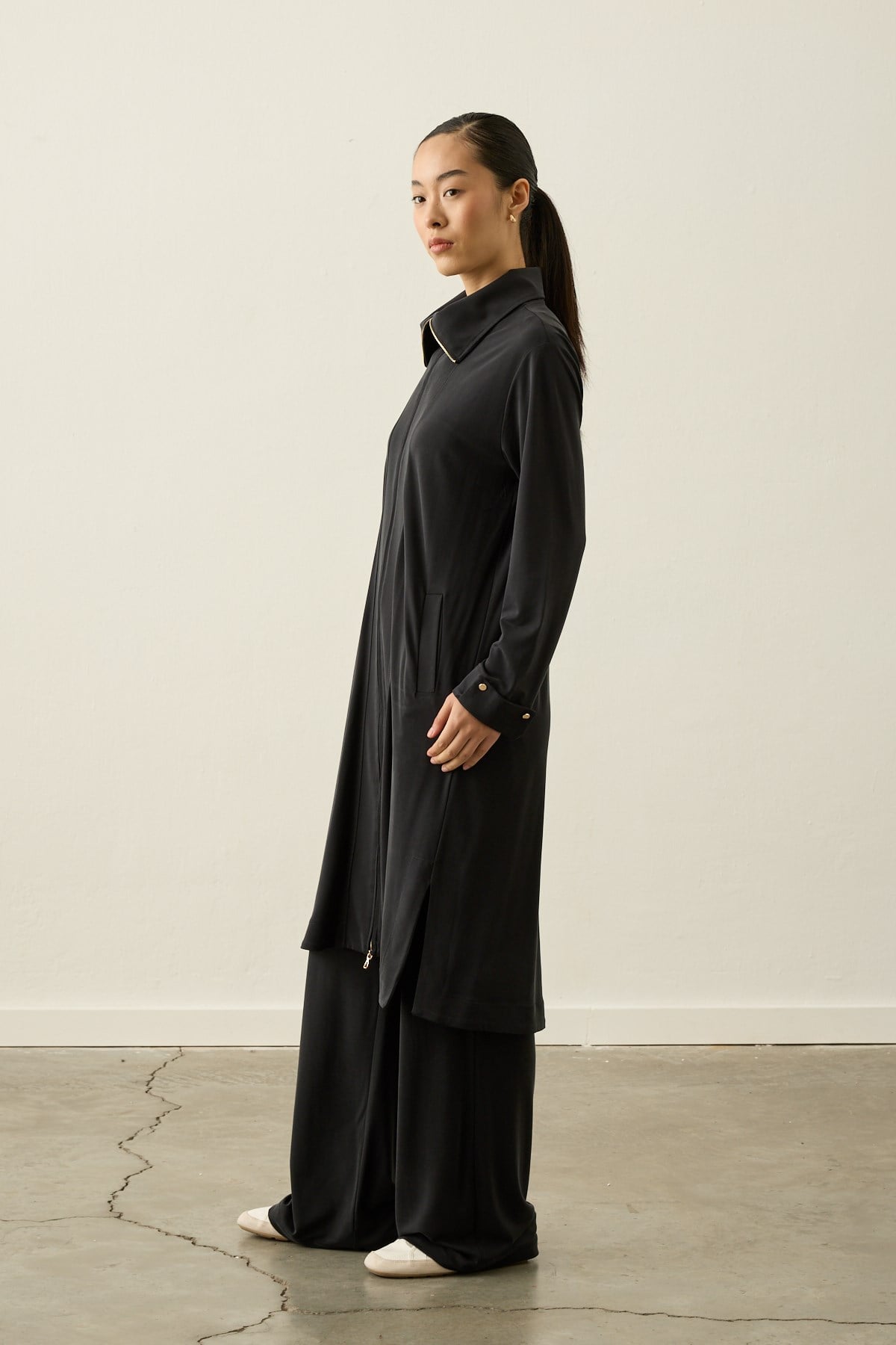 Belisa Fleto Cepli Örme Rayon Pantolonlu Takım SİYAH