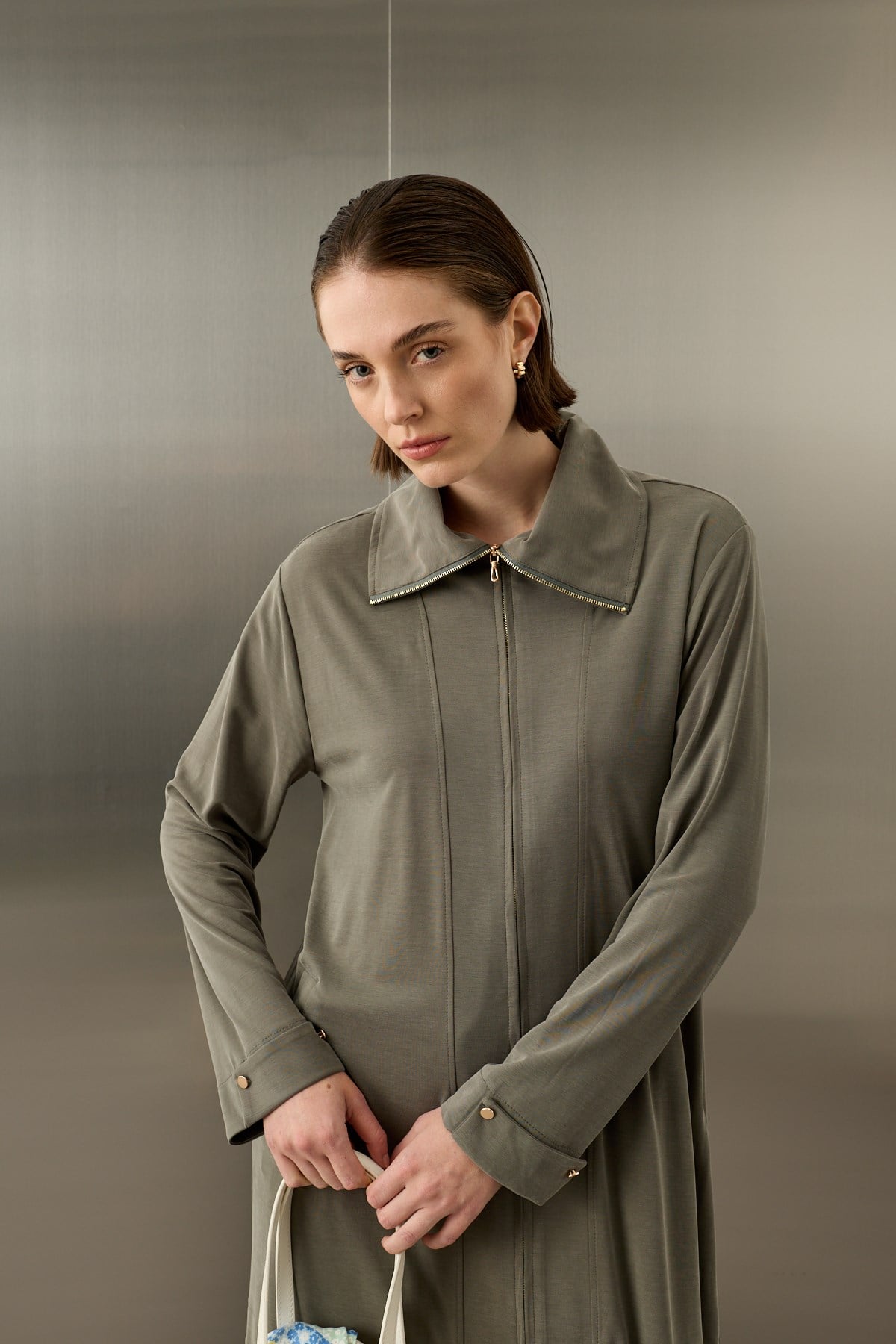 Belisa Fleto Cepli Örme Rayon Pantolonlu Takım HAKİ