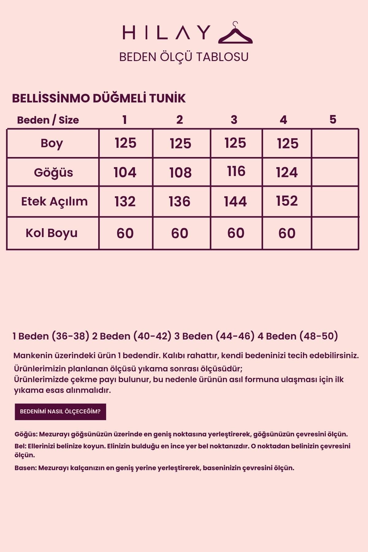 Bellissinmo Nervür Cep Detaylı Lyocell Tunik LACİVERT