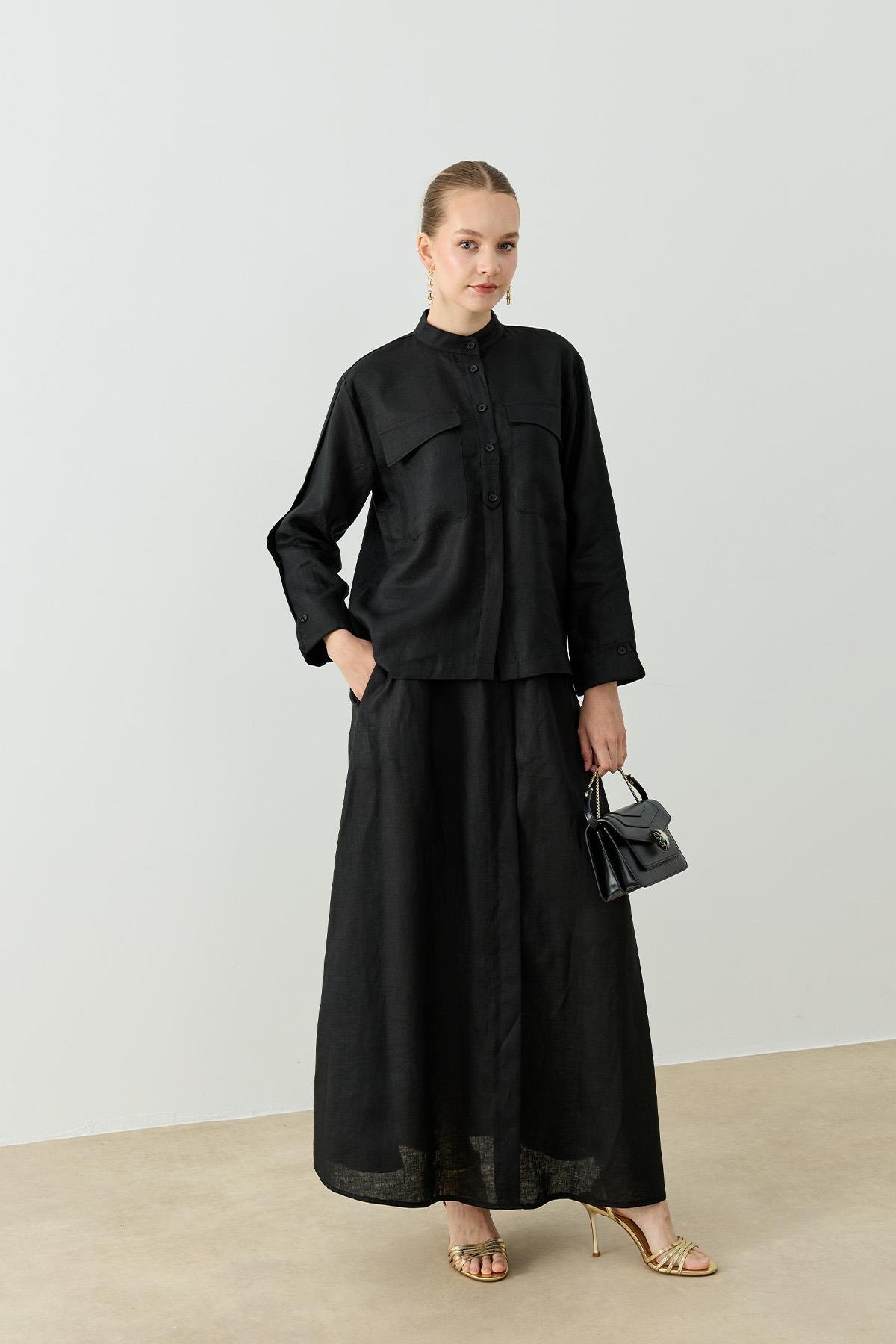 BERY ETEKLİ TAKIM SİYAH