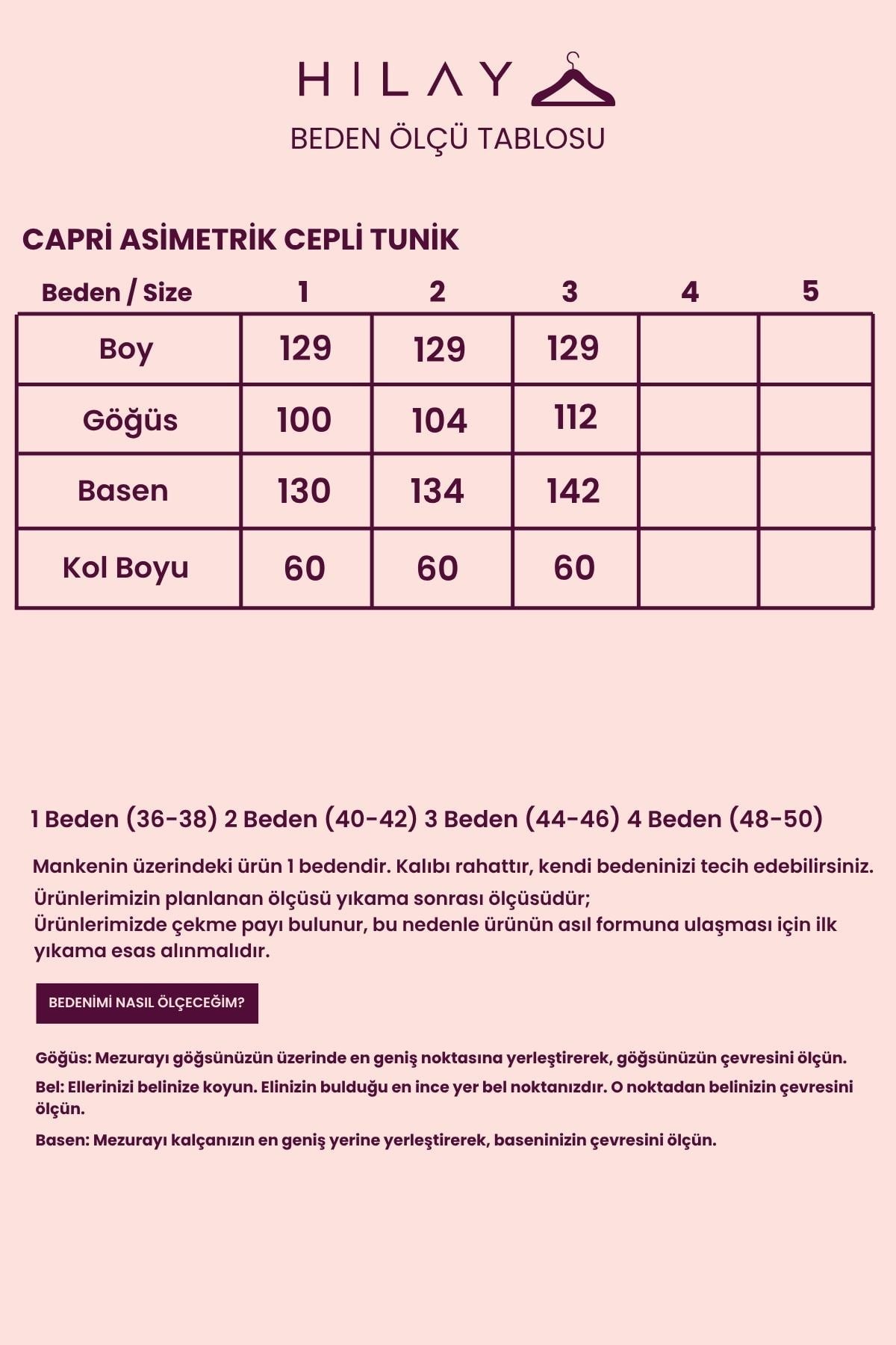 Capri Asimetrik Cepli Uzun Lyocell Tunik SİYAH