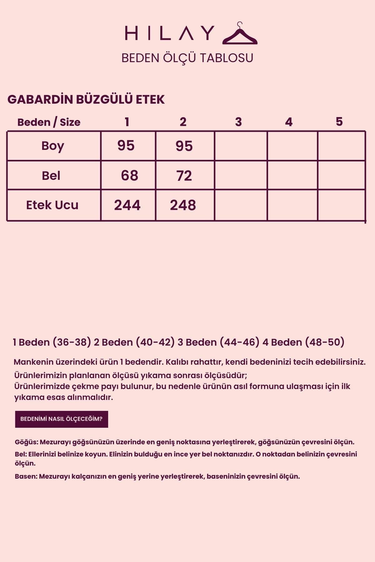 Gabardin Kumaşlı Büzgülü Pamuklu Etek LACİVERT
