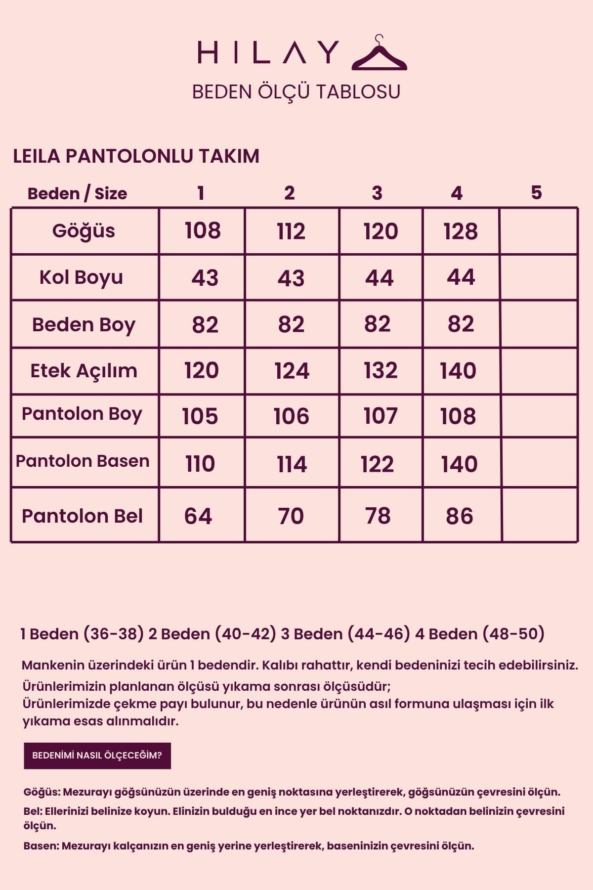 Leila Dikiş Detaylı Örme Rayon Pantolonlu Takım LACİVERT