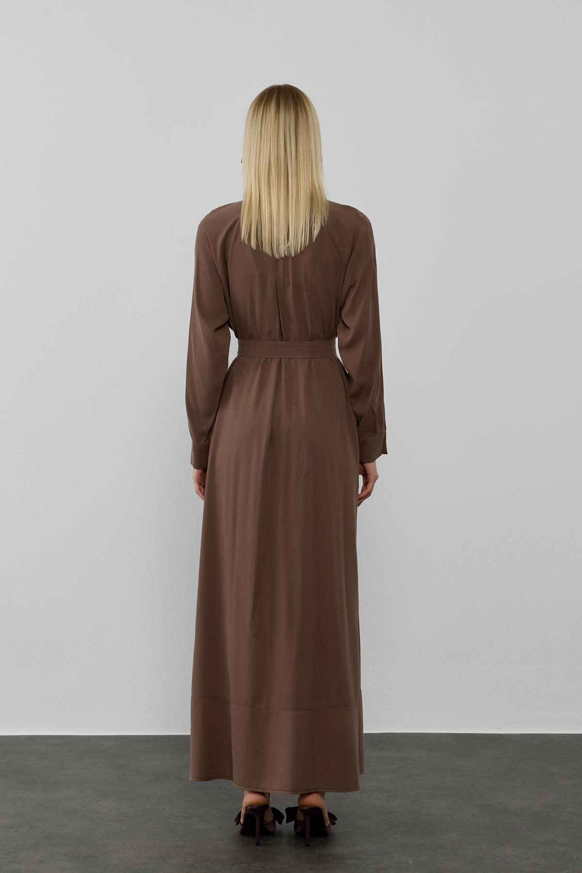 NEW LIZZY ELBİSE KAHVERENGİ