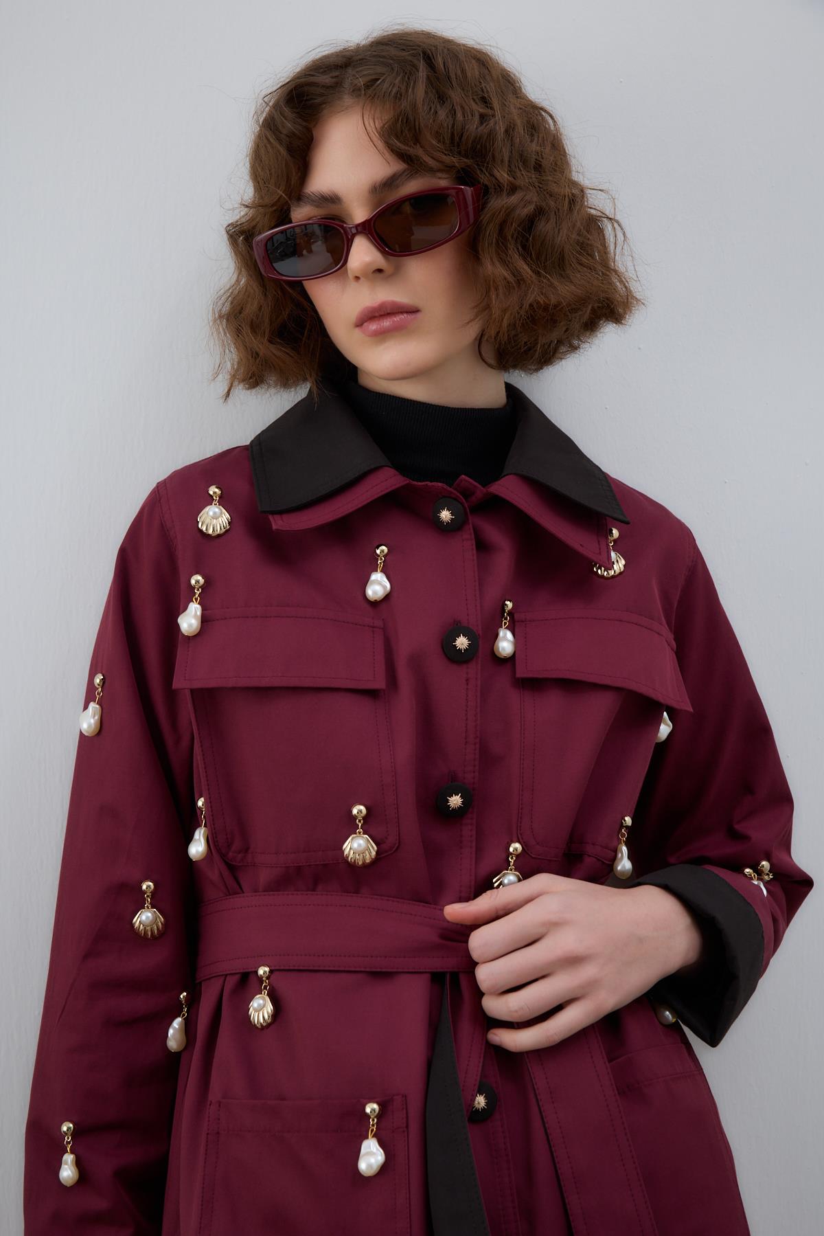 Parka Düğmeli Özel Aksesuarlı Parka MÜRDÜM