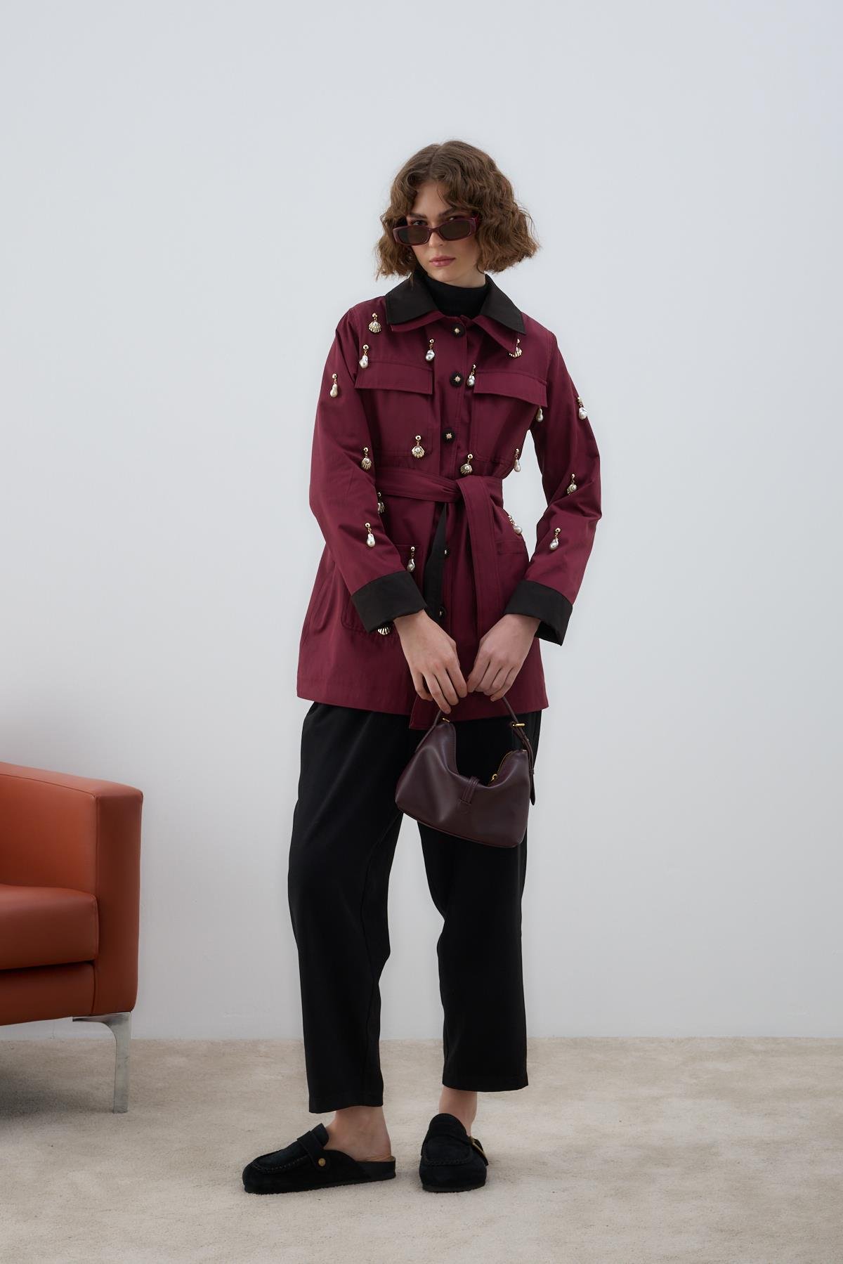 Parka Düğmeli Özel Aksesuarlı Parka MÜRDÜM