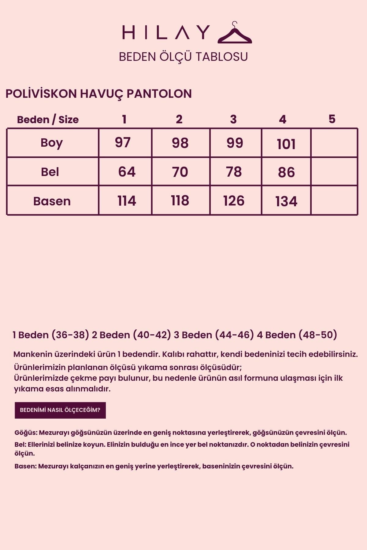 Poliviskon Havuç Pantolon BEYAZ