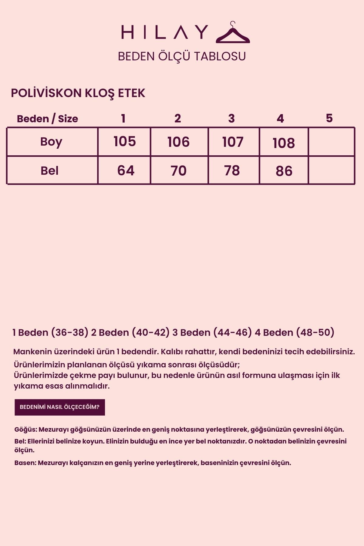 Poliviskon Kloş Etek BEJ
