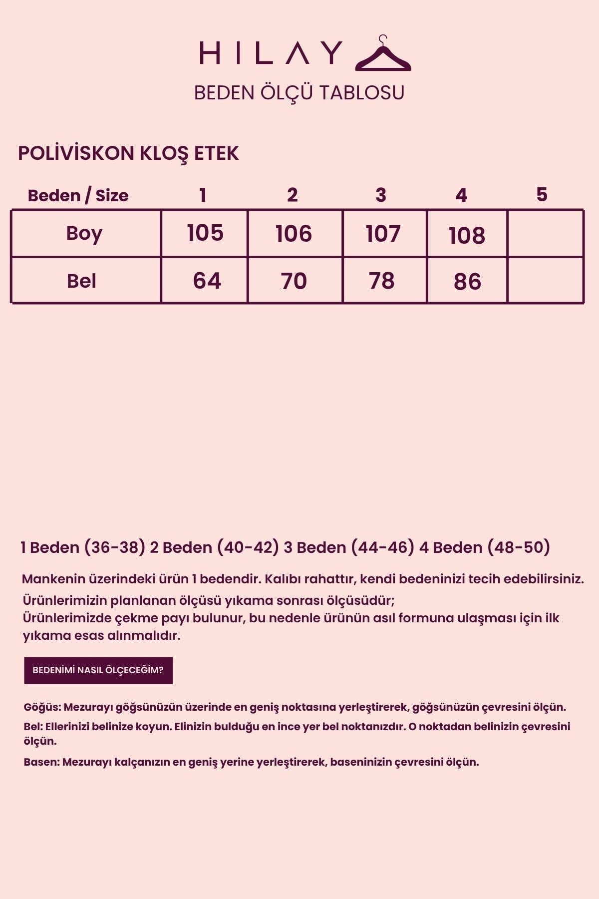 Poliviskon Kloş Etek KAHVERENGİ