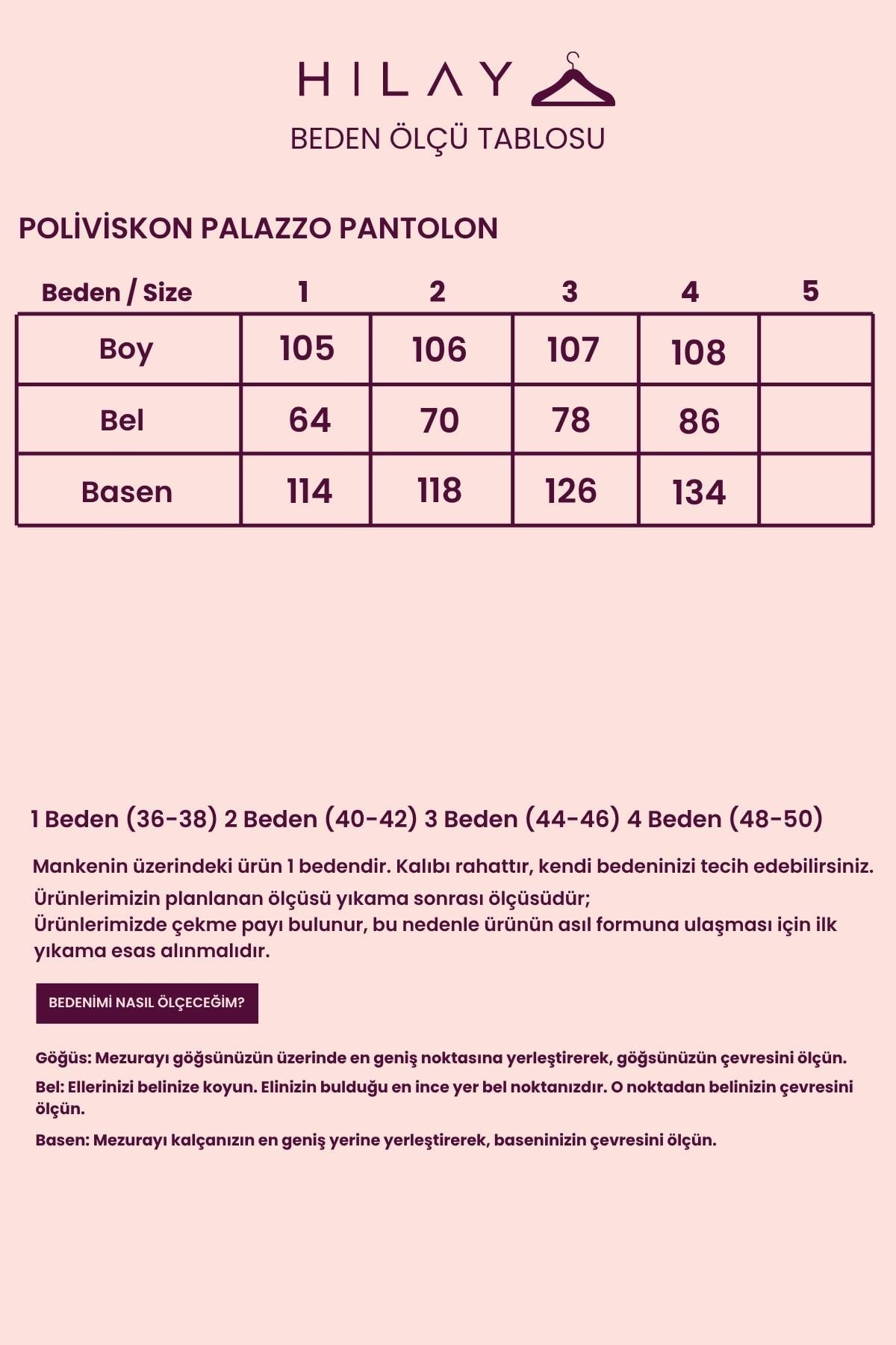 Poliviskon Palazzo Pantolon SİYAH