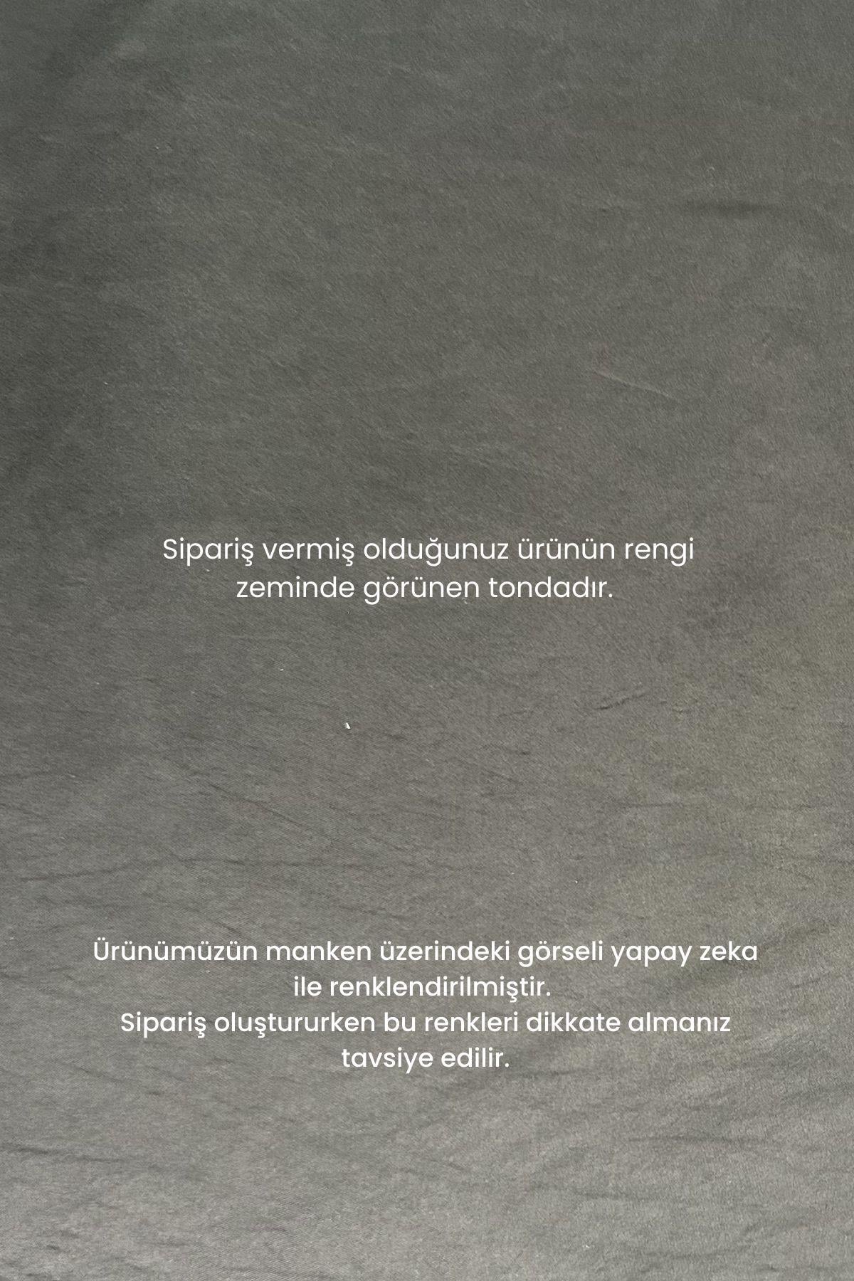 Sortie Yandan Fermuarlı Floş Lyocell Pantolonlu Takım SİYAH