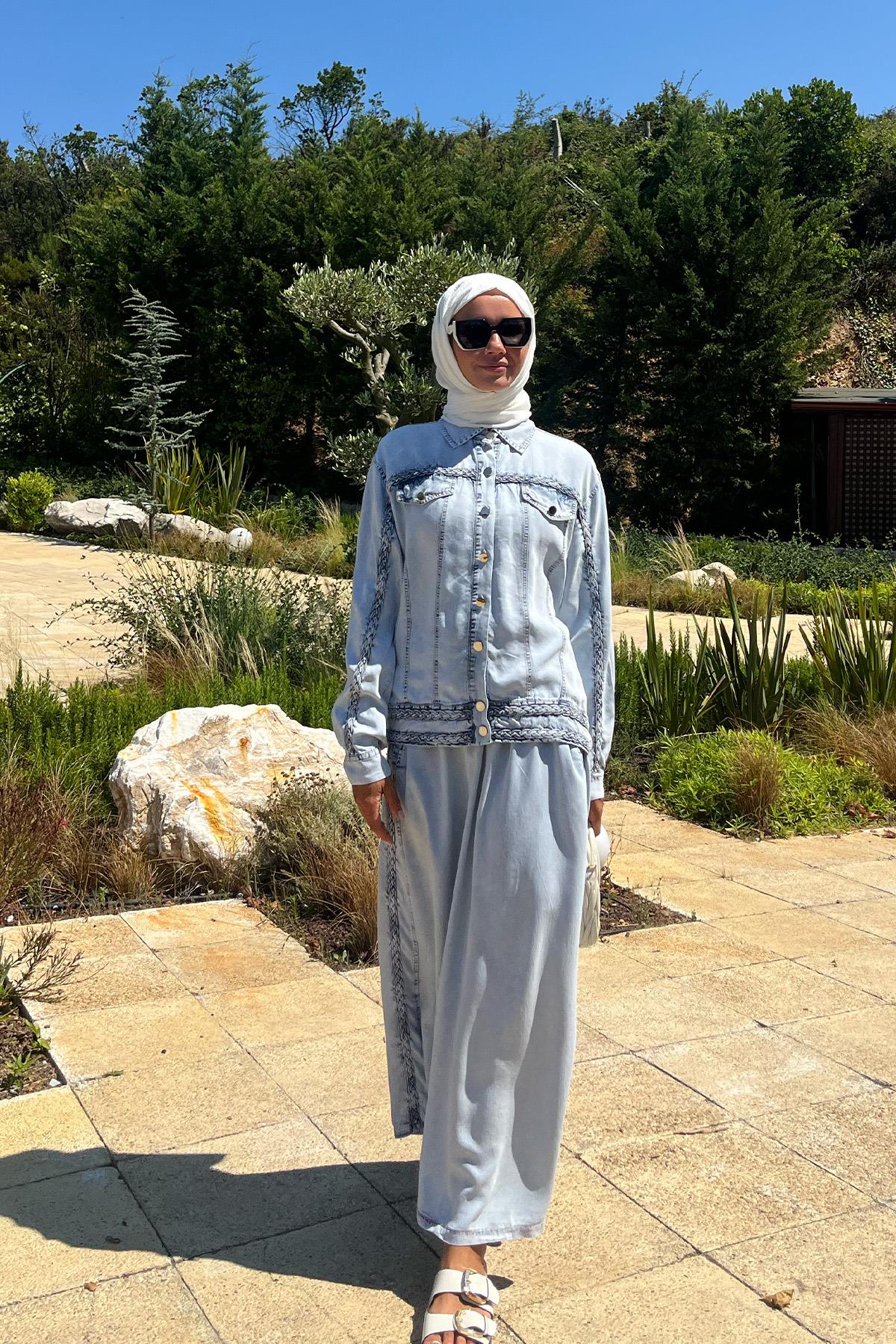 TRACY ETEKLİ TAKIM AÇIK MAVİ
