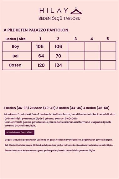 A Pile Palazzo Keten Pantolon KAHVERENGİ