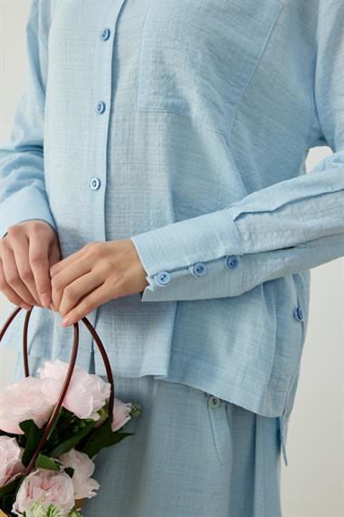 ALBEN ETEKLİ TAKIM BEBE MAVİSİ