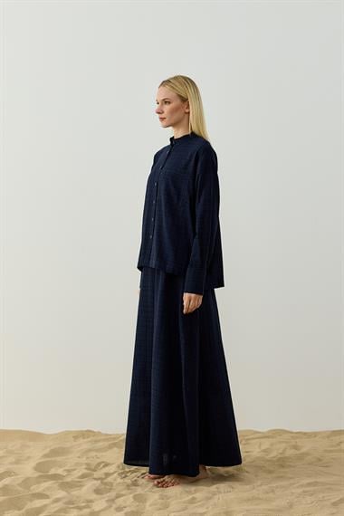 ALBEN ETEKLİ TAKIM LACİVERT