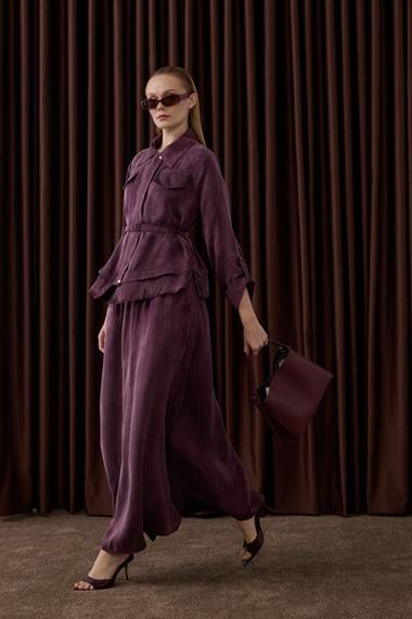 Alice Jakar Garnili Kemerli Etekli Takım MÜRDÜM