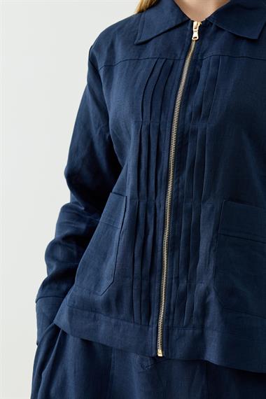 ALICIA KETEN ETEKLİ TAKIM LACİVERT