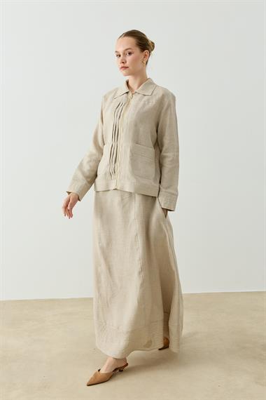 ALICIA KETEN ETEKLİ TAKIM NATURE