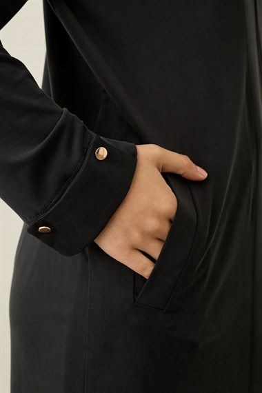 Belisa Fleto Cepli Örme Rayon Pantolonlu Takım SİYAH