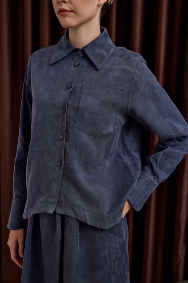 Bella Asimetrik Kesim İçlik Elbiseli Takım LACİVERT