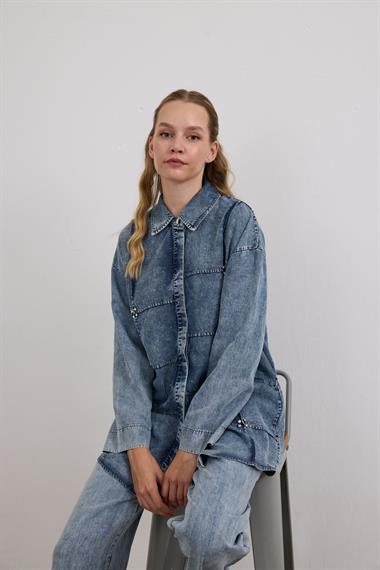 Biana Taş İşlemeli Pantolonlu Takım SİYAH