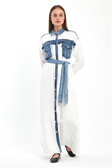 BRIELLA ELBİSE EKRU