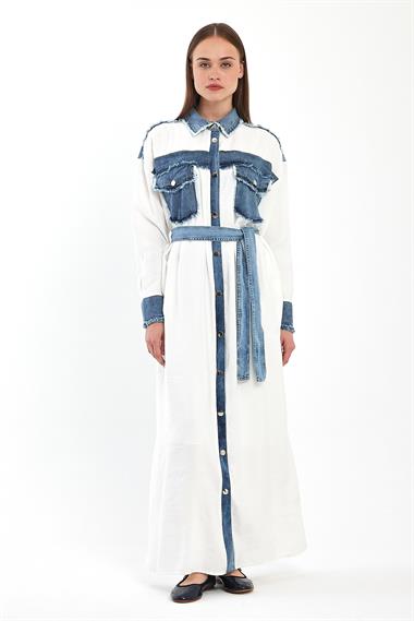 BRIELLA ELBİSE EKRU