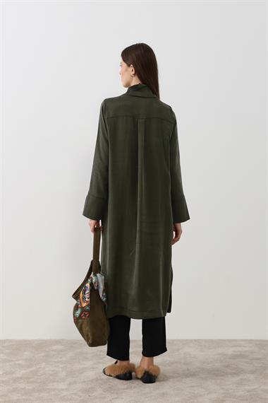 Calvin Aller Cep Detaylı Uzun Tunik HAKİ