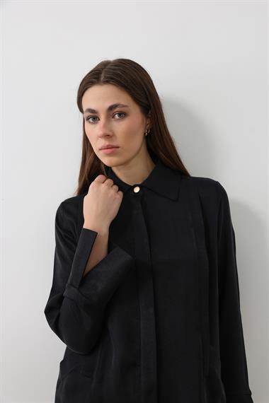 Calvin Aller Cep Detaylı Uzun Tunik SİYAH