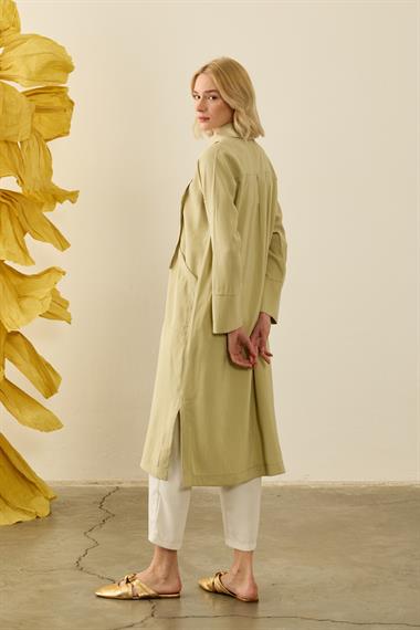 Calvin Allerli Cep Detaylı Modal Uzun Tunik ADAÇAYI