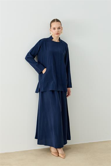 CAMELIA ETEKLİ TAKIM LACİVERT