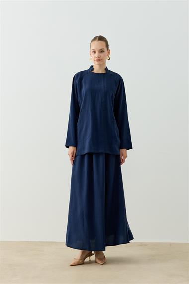 CAMELIA ETEKLİ TAKIM LACİVERT