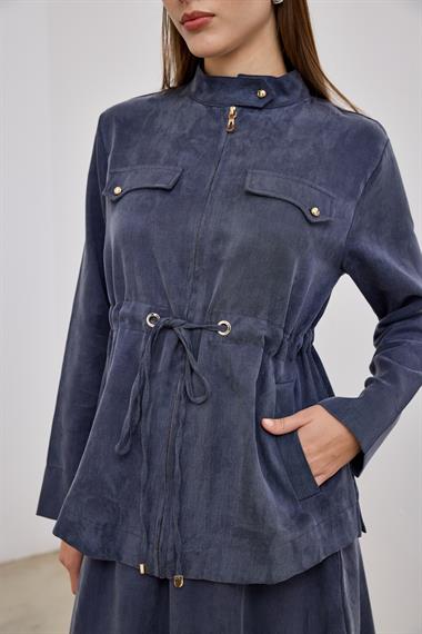 Candy Belden Bağcıklı Etekli Takım LACİVERT