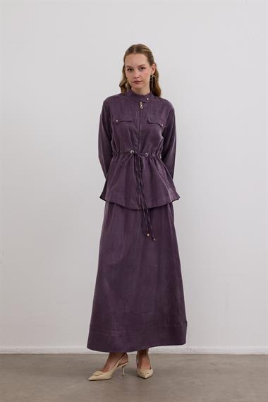 Candy Belden Bağcıklı Etekli Takım MOR