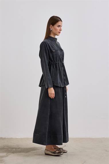 Candy Belden Bağcıklı Etekli Takım SİYAH